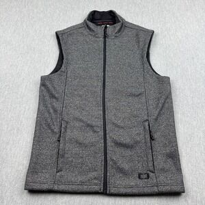Ogio Vest Mens Small Gray Heather Grit Fleece Full Zip Outdoor Hiking Winter